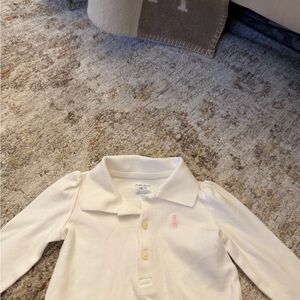 Ralph Lauren Cream Long Sleeve Bodysuit